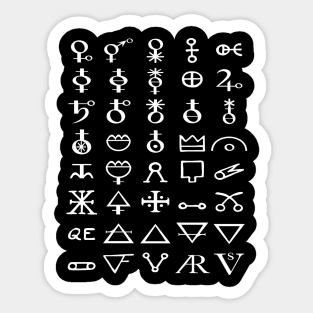 Alchemical Symbols Sticker